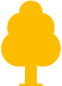 Yellow tree icon