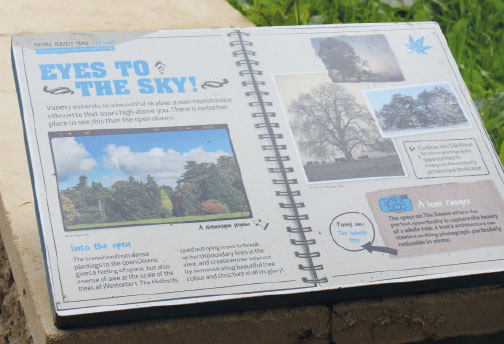 Panel giving information about the view along the Picture Trail