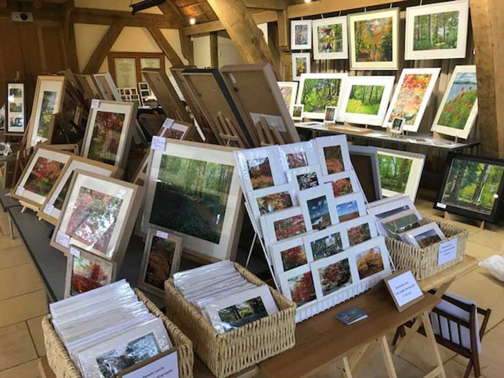 Exhibition in the Great Oak Hall Collection of artist's prints displayed in the Great Oak Hall