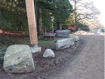Large boulders