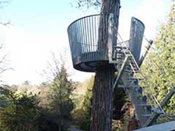 The staircase up to the crow’s nest