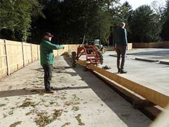 Beams in position
