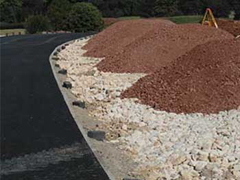 This stone is used elsewhere around the arboretum for footpaths and roads.