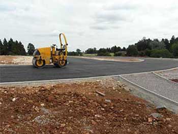 This is the new car park. All of its base course and bit maccing have been done and the majority of its wearing course - all in under a week!