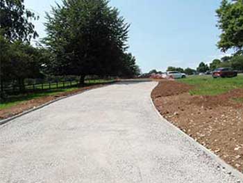 This is the new road into the site for staff, it's ready for surfacing!