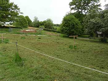 This shows the spot where contractors working on the new access road for staff are about (this week!) to cut through over the road to Skilling Gate to connect up with the existing access road