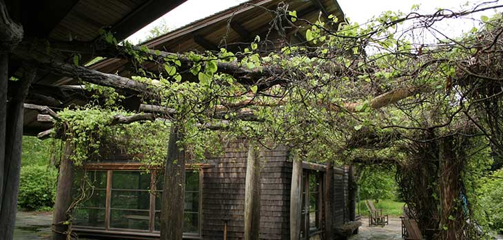 The visitor centre at Polly Hill Arboretum The visitor centre at Polly Hill Arboretum