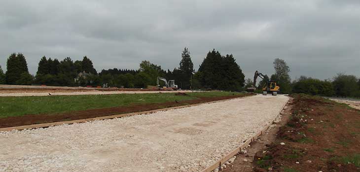 This is the stone road for the additional parking to the south of the main car parking area