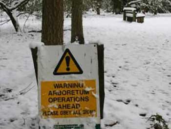 Tree Team at work sign