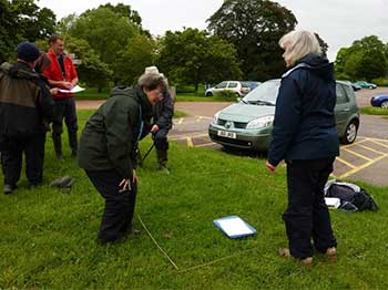 Surveying near to existing car park