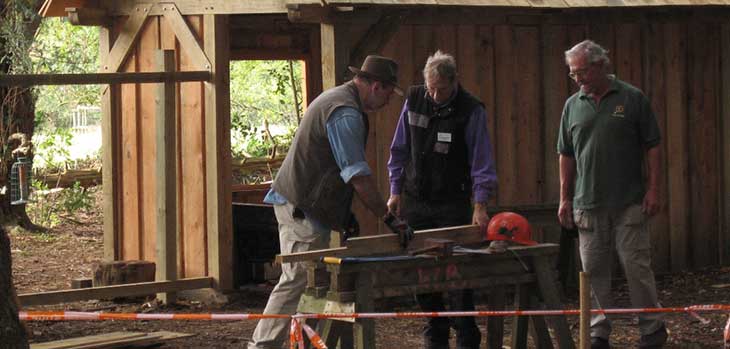 New Volunteers, Roly Holtzgrave and Peter Burden, with Michael Goom