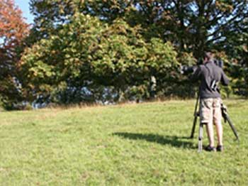 Shooting across the Downs by Silk Wood