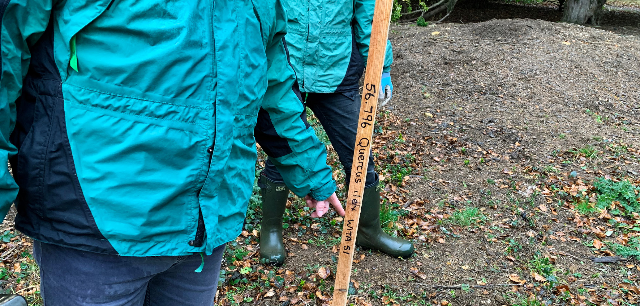 Placing the naming stake