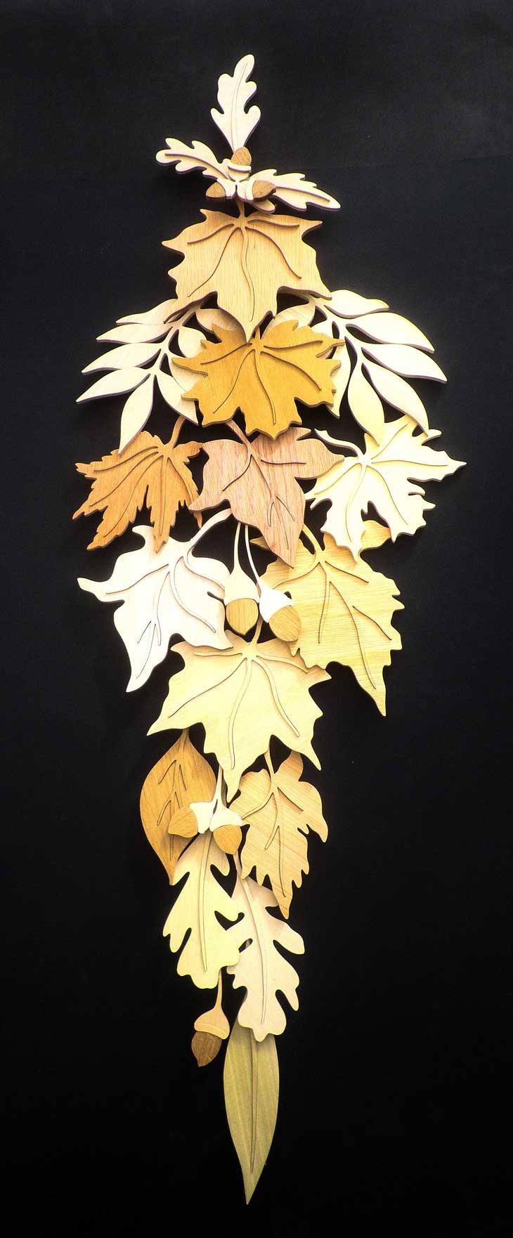 Wooden leaves by Cotswold Edge Group