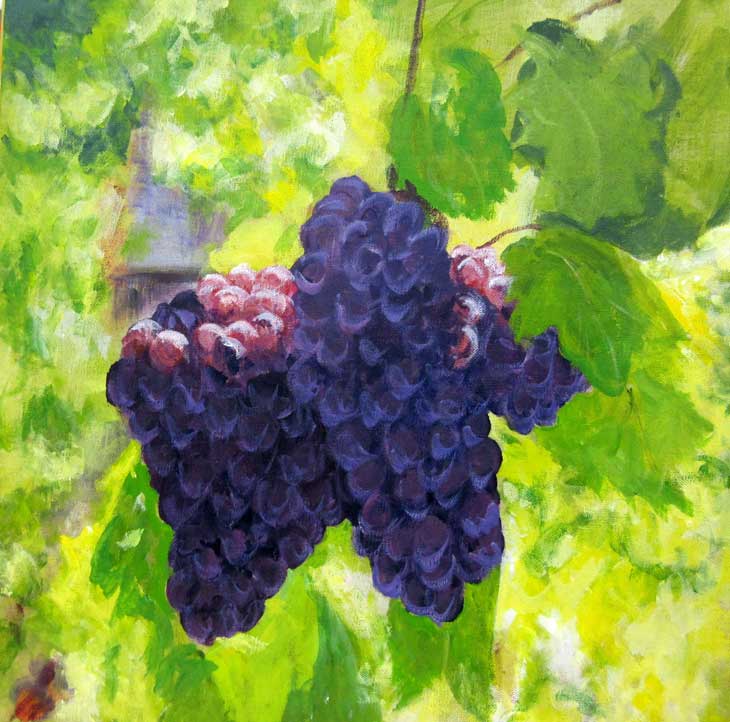 Purple grapes by Sue Townsend