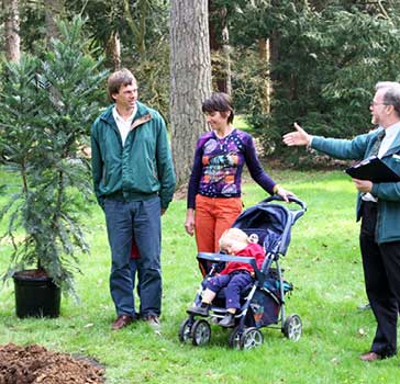 From left: Our first Wollemi pine, it’s discover David Noble, his wife and Hugh Angus