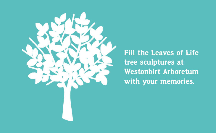 Fill the Leaves of Life tree sculptures with your memories...