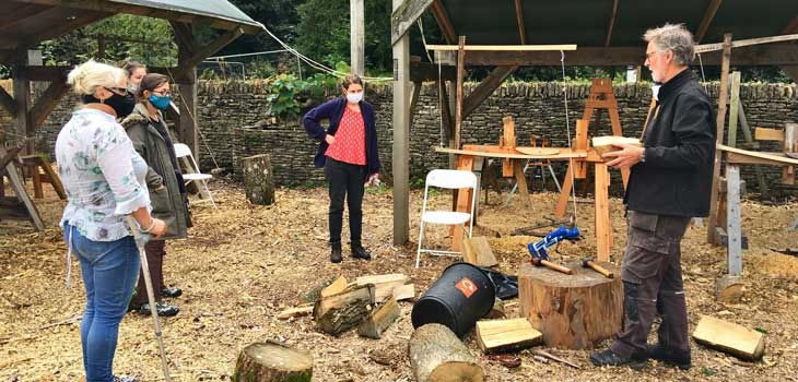 Artist in Residence, Deb Hoy, planning workshops at Westonbirt