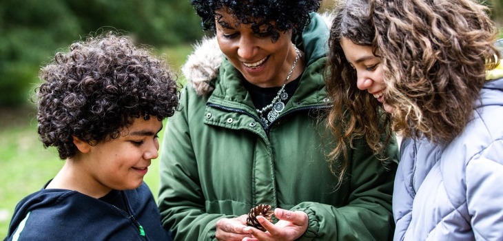 Family exploring Westonbirt and making memories