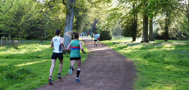 Running at Westonbirt Arboretum