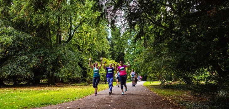 Running at Westonbirt Arboretum