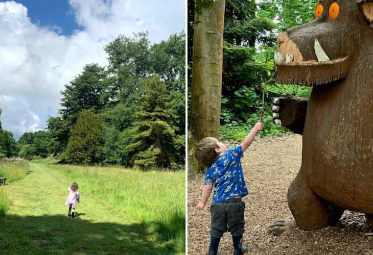 Rachel Walker's children playing at Westonbirt 