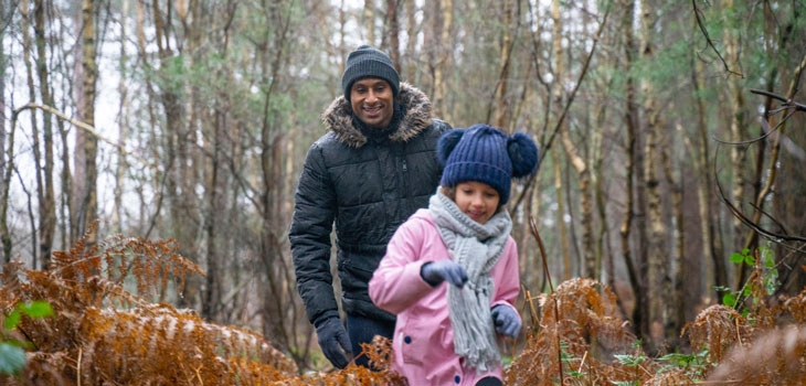 Family exploring Westonbirt