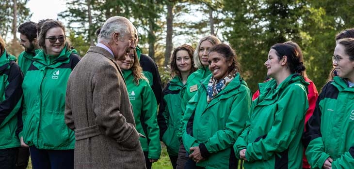 His Majesty King Charles III plants critically endangered tree at Westonbirt Arboretum to help save the species from extinction