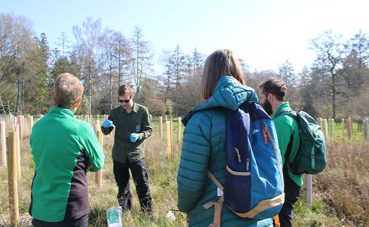 Chris demonstrating the technique, photo by Amy Flower